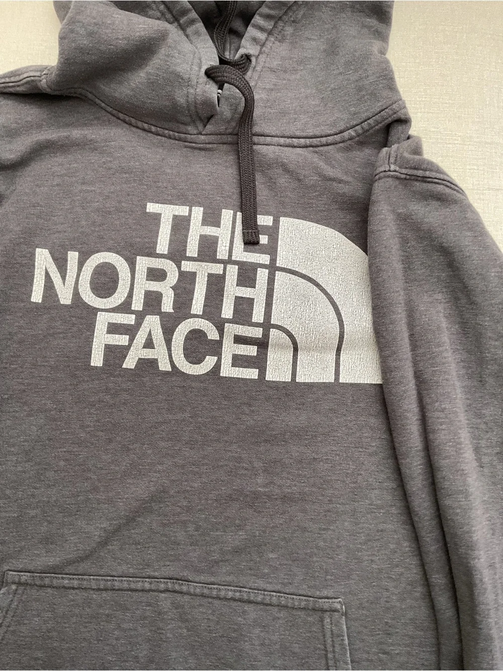 The North Face Men's Charcoal Gray Logo Pullover Hoodie